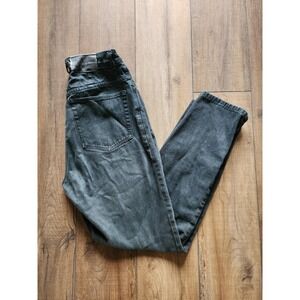 Vintage New York and Company Black Denim Jeans High Waisted Tapered Straight